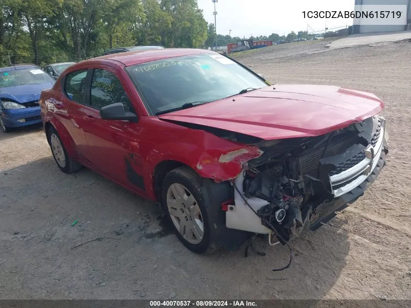 2013 Dodge Avenger Se VIN: 1C3CDZAB6DN615719 Lot: 40070537