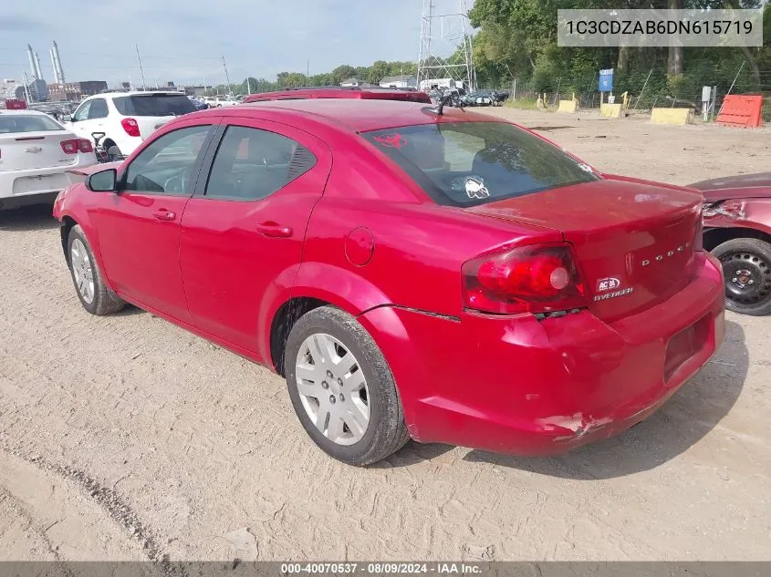 2013 Dodge Avenger Se VIN: 1C3CDZAB6DN615719 Lot: 40070537