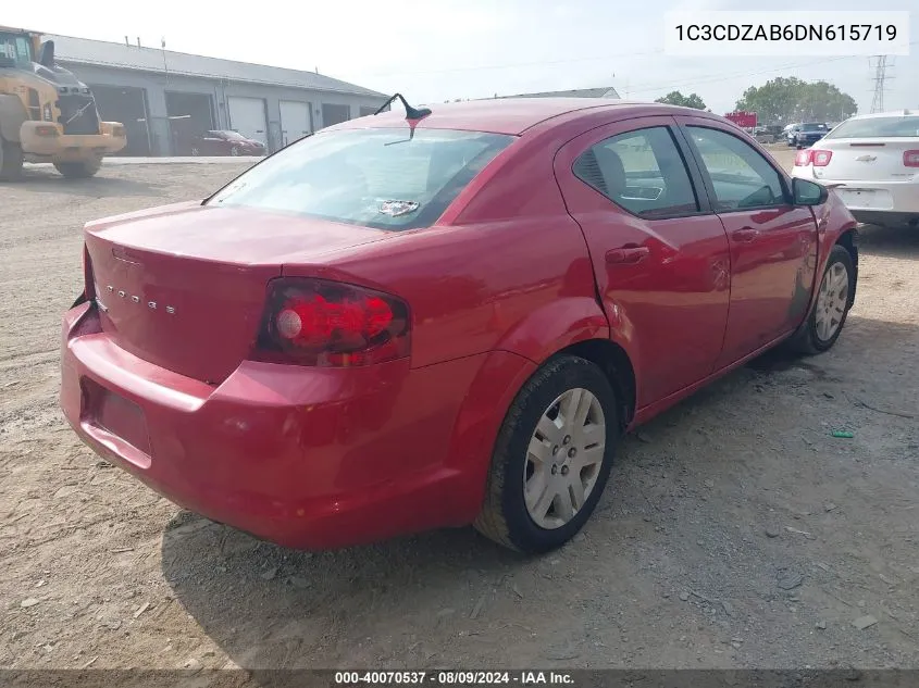 2013 Dodge Avenger Se VIN: 1C3CDZAB6DN615719 Lot: 40070537