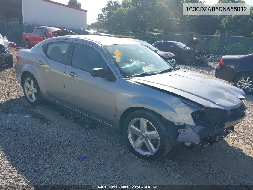 2013 Dodge Avenger Se VIN: 1C3CDZAB5DN665012 Lot: 40100911