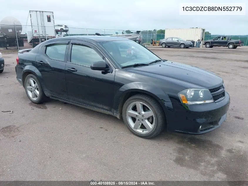 2013 Dodge Avenger Sxt VIN: 1C3CDZCB8DN552779 Lot: 40108925