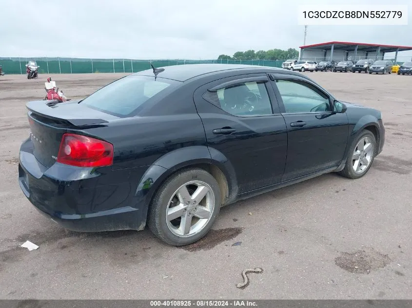 2013 Dodge Avenger Sxt VIN: 1C3CDZCB8DN552779 Lot: 40108925