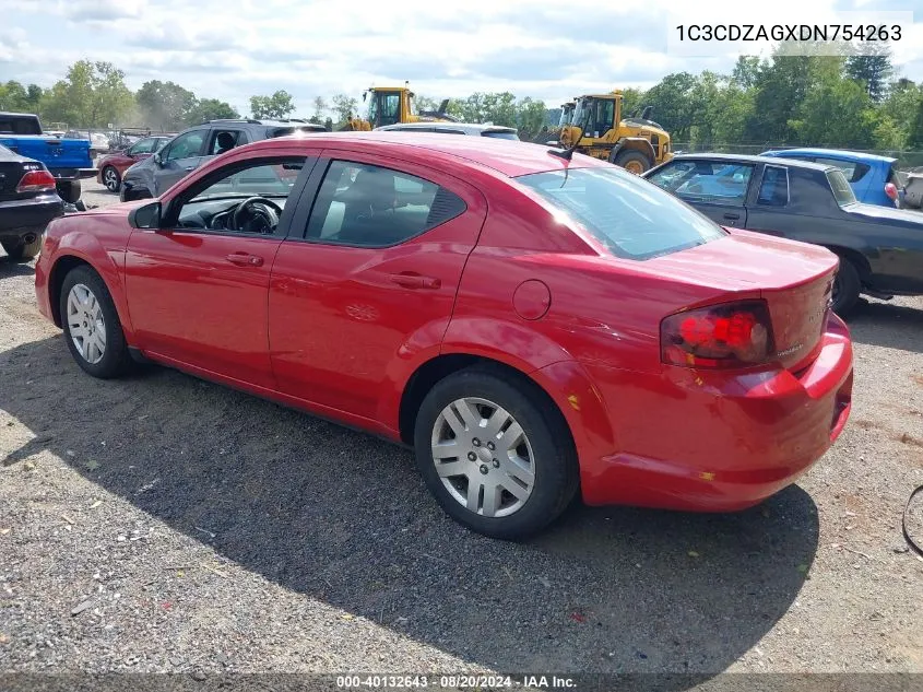 1C3CDZAGXDN754263 2013 Dodge Avenger Se V6