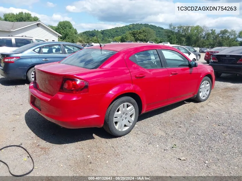 1C3CDZAGXDN754263 2013 Dodge Avenger Se V6