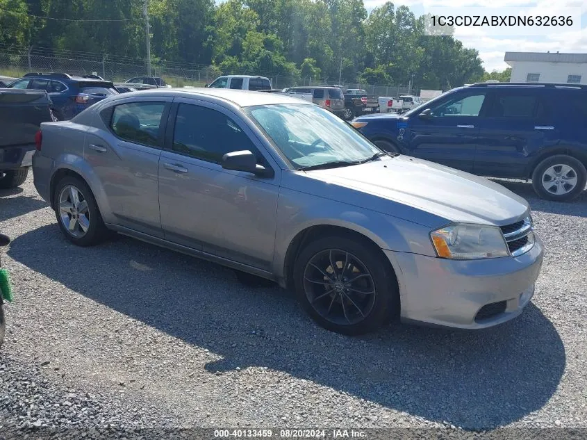 2013 Dodge Avenger Se VIN: 1C3CDZABXDN632636 Lot: 40133459