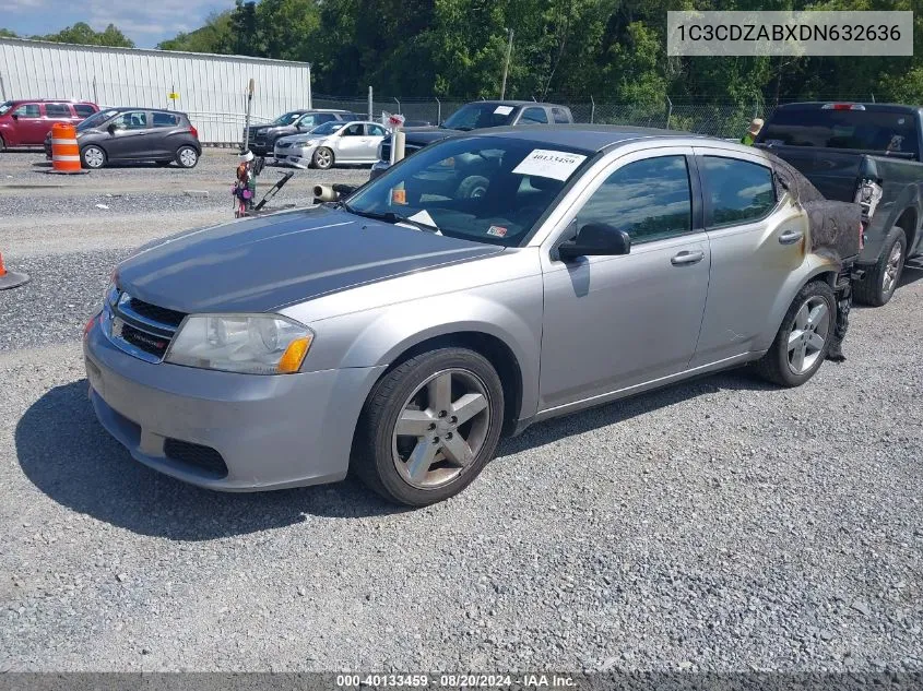 2013 Dodge Avenger Se VIN: 1C3CDZABXDN632636 Lot: 40133459