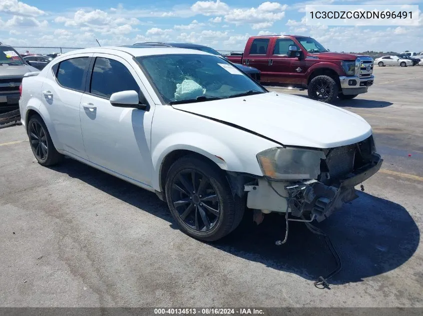 2013 Dodge Avenger Sxt VIN: 1C3CDZCGXDN696491 Lot: 40134513