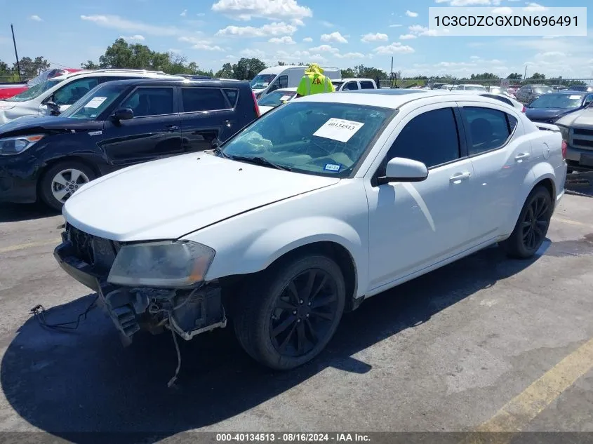 2013 Dodge Avenger Sxt VIN: 1C3CDZCGXDN696491 Lot: 40134513