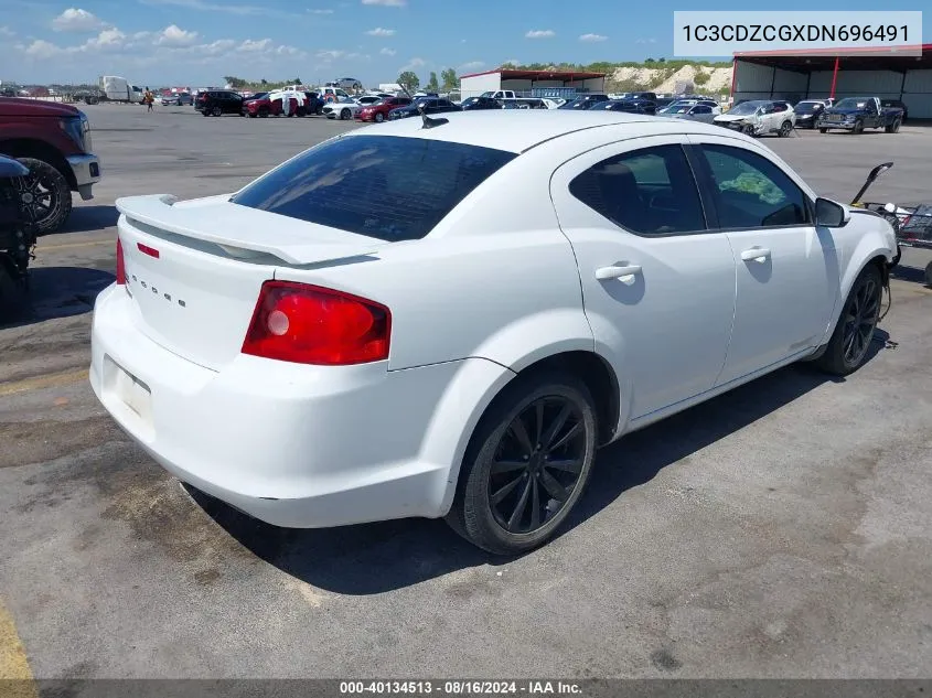 2013 Dodge Avenger Sxt VIN: 1C3CDZCGXDN696491 Lot: 40134513