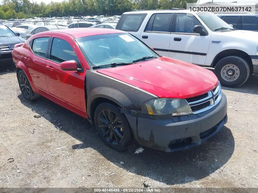 2013 Dodge Avenger R/T VIN: 1C3CDZBG7DN637142 Lot: 40145485