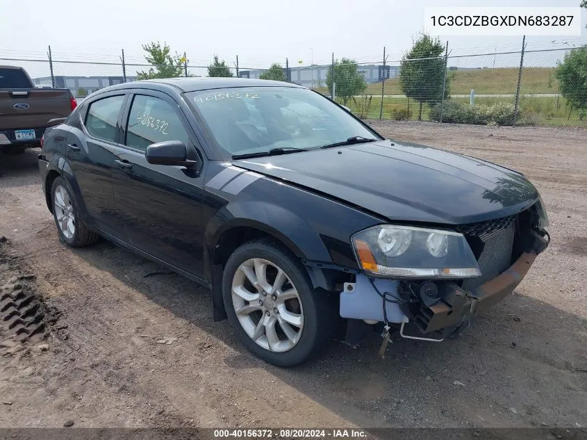 2013 Dodge Avenger R/T VIN: 1C3CDZBGXDN683287 Lot: 40156372