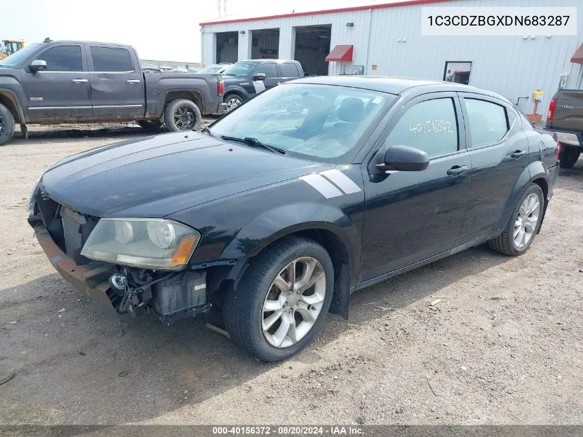 2013 Dodge Avenger R/T VIN: 1C3CDZBGXDN683287 Lot: 40156372