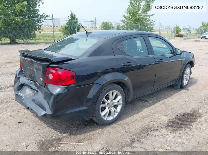 2013 Dodge Avenger R/T VIN: 1C3CDZBGXDN683287 Lot: 40156372