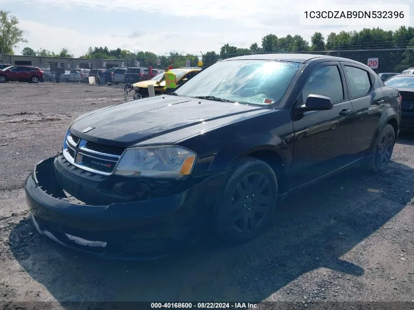 2013 Dodge Avenger Se VIN: 1C3CDZAB9DN532396 Lot: 40168600