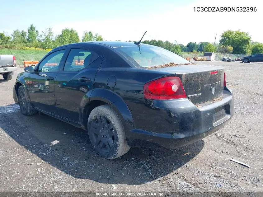 2013 Dodge Avenger Se VIN: 1C3CDZAB9DN532396 Lot: 40168600