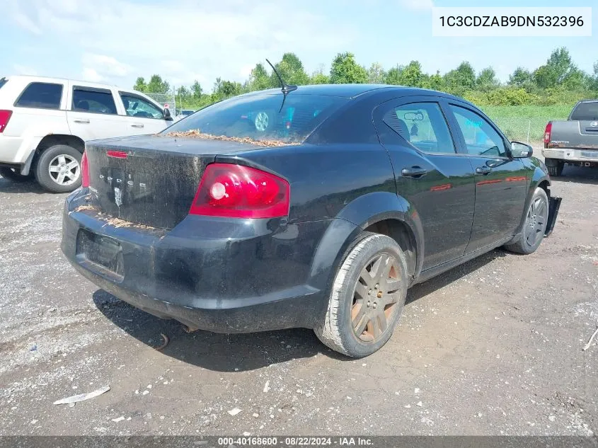 2013 Dodge Avenger Se VIN: 1C3CDZAB9DN532396 Lot: 40168600