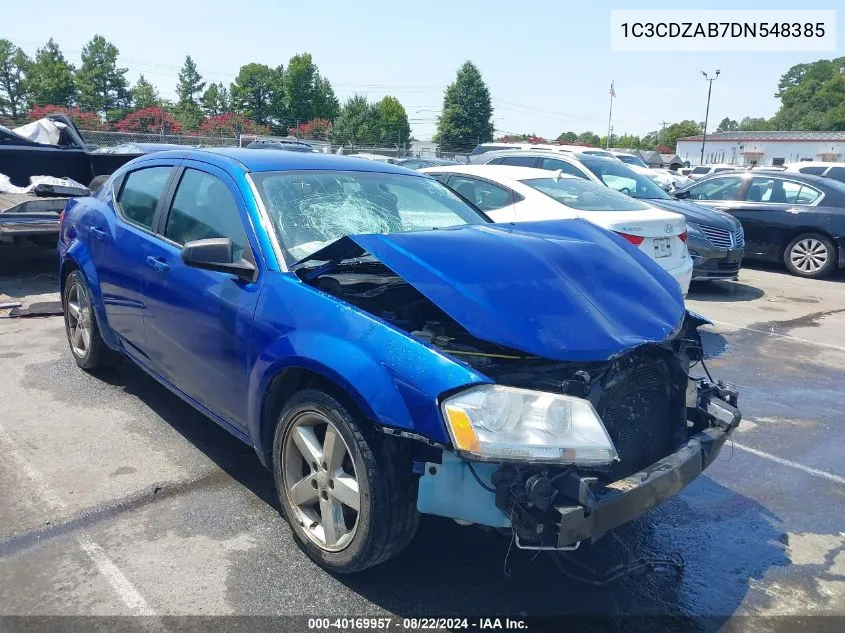 2013 Dodge Avenger Se VIN: 1C3CDZAB7DN548385 Lot: 40169957