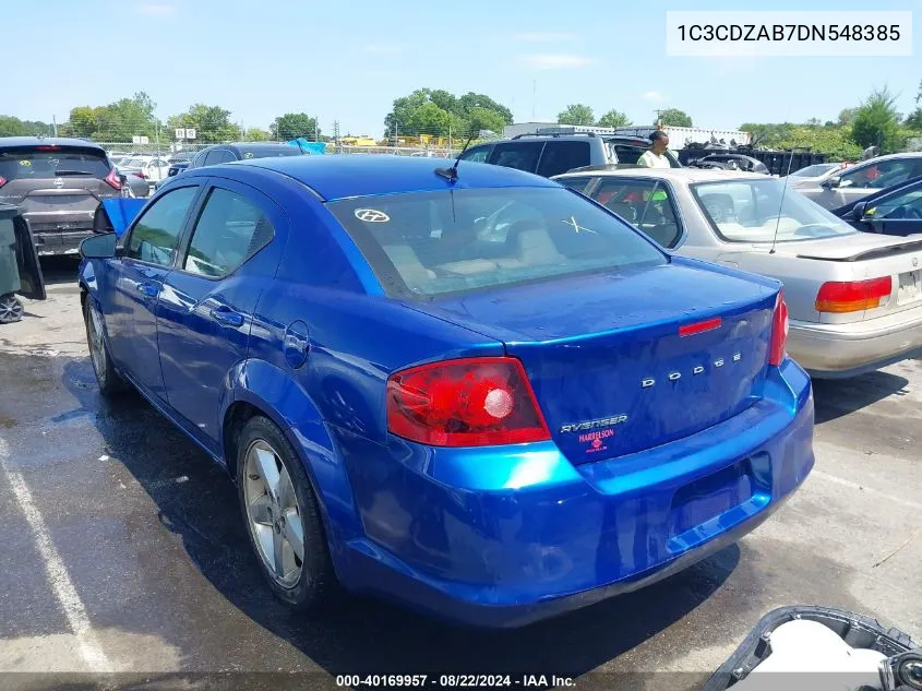 2013 Dodge Avenger Se VIN: 1C3CDZAB7DN548385 Lot: 40169957