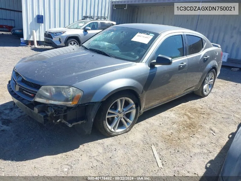 2013 Dodge Avenger Se V6 VIN: 1C3CDZAGXDN750021 Lot: 40176482