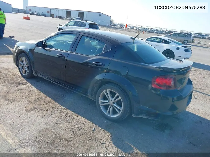 2013 Dodge Avenger Sxt VIN: 1C3CDZCB2DN675283 Lot: 40180056