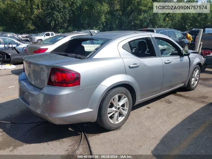 2013 Dodge Avenger Se V6 VIN: 1C3CDZAG9DN757574 Lot: 40180138