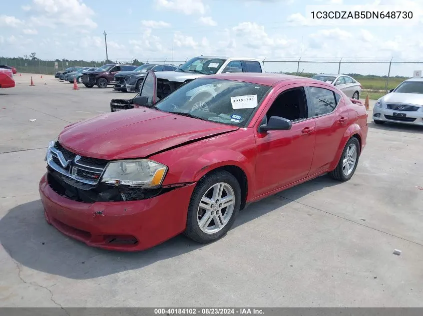 2013 Dodge Avenger Se VIN: 1C3CDZAB5DN648730 Lot: 40184102