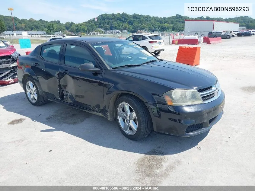 2013 Dodge Avenger Se VIN: 1C3CDZAB0DN596293 Lot: 40185586