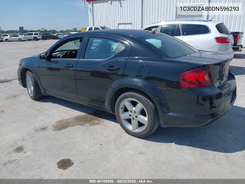 2013 Dodge Avenger Se VIN: 1C3CDZAB0DN596293 Lot: 40185586