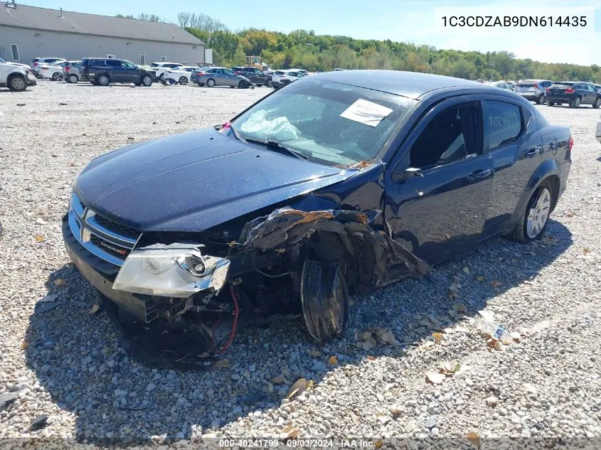 2013 Dodge Avenger Se VIN: 1C3CDZAB9DN614435 Lot: 40241799