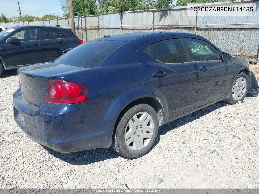 2013 Dodge Avenger Se VIN: 1C3CDZAB9DN614435 Lot: 40241799