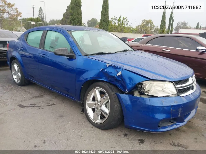 1C3CDZAB0DN741882 2013 Dodge Avenger Se