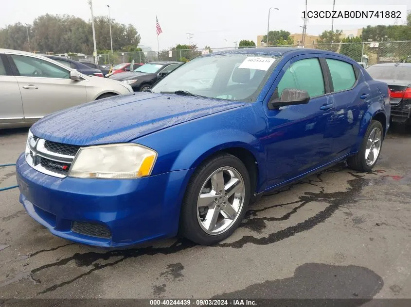 1C3CDZAB0DN741882 2013 Dodge Avenger Se