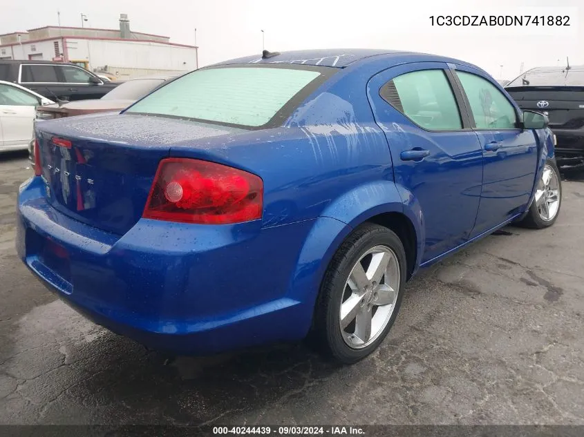 1C3CDZAB0DN741882 2013 Dodge Avenger Se