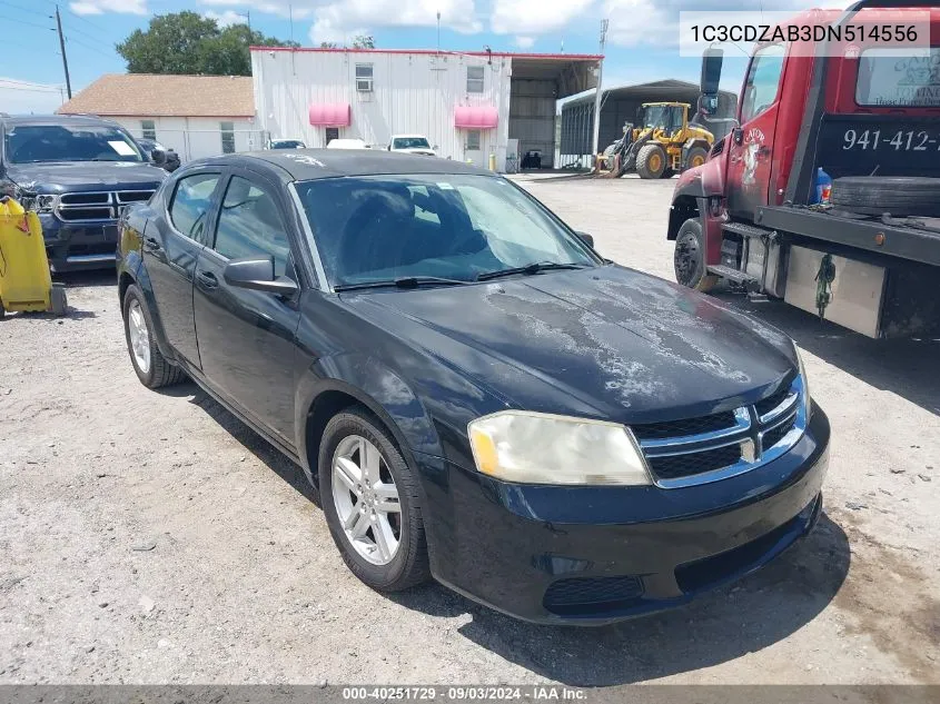 2013 Dodge Avenger Se VIN: 1C3CDZAB3DN514556 Lot: 40251729