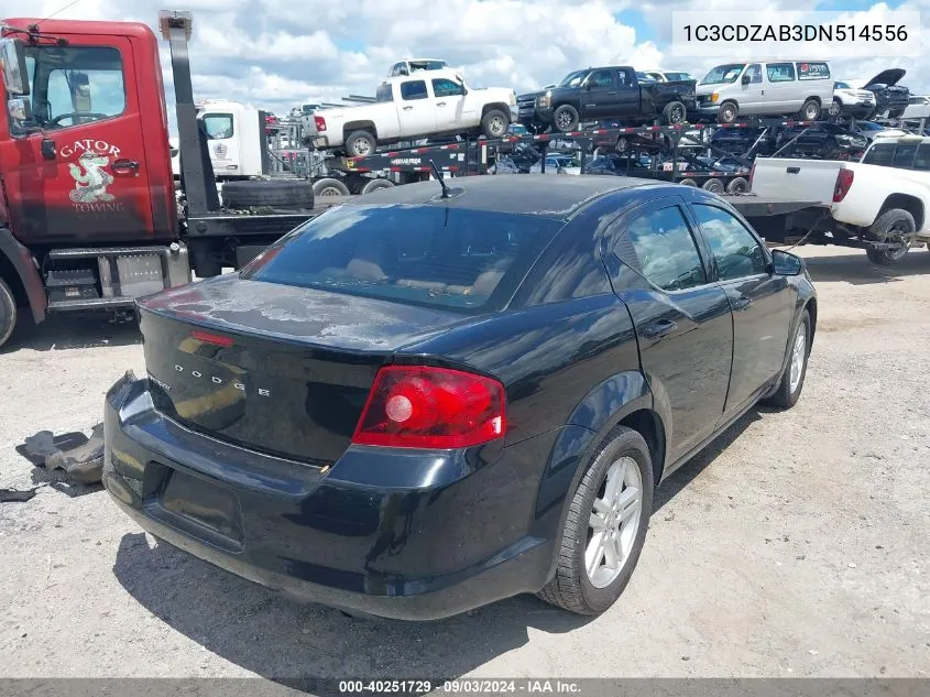 2013 Dodge Avenger Se VIN: 1C3CDZAB3DN514556 Lot: 40251729