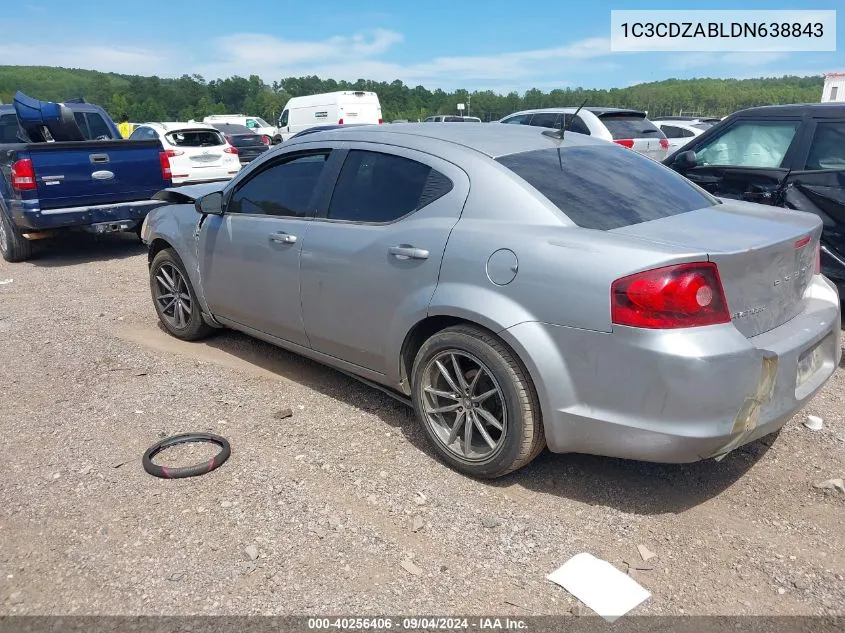 2013 Dodge Avenger Se VIN: 1C3CDZABLDN638843 Lot: 40256406