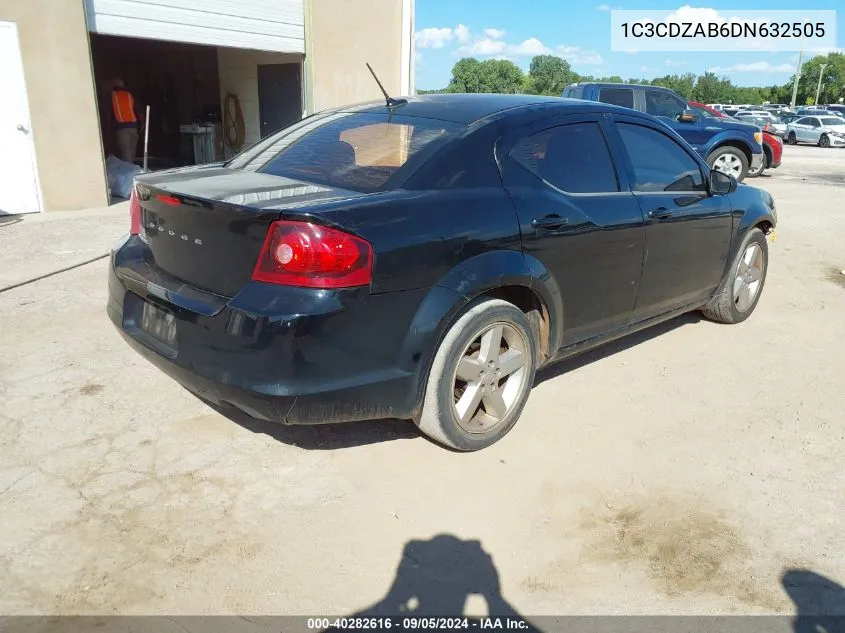 2013 Dodge Avenger Se VIN: 1C3CDZAB6DN632505 Lot: 40282616