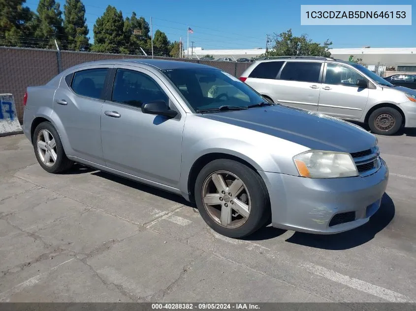 2013 Dodge Avenger Se VIN: 1C3CDZAB5DN646153 Lot: 40288382