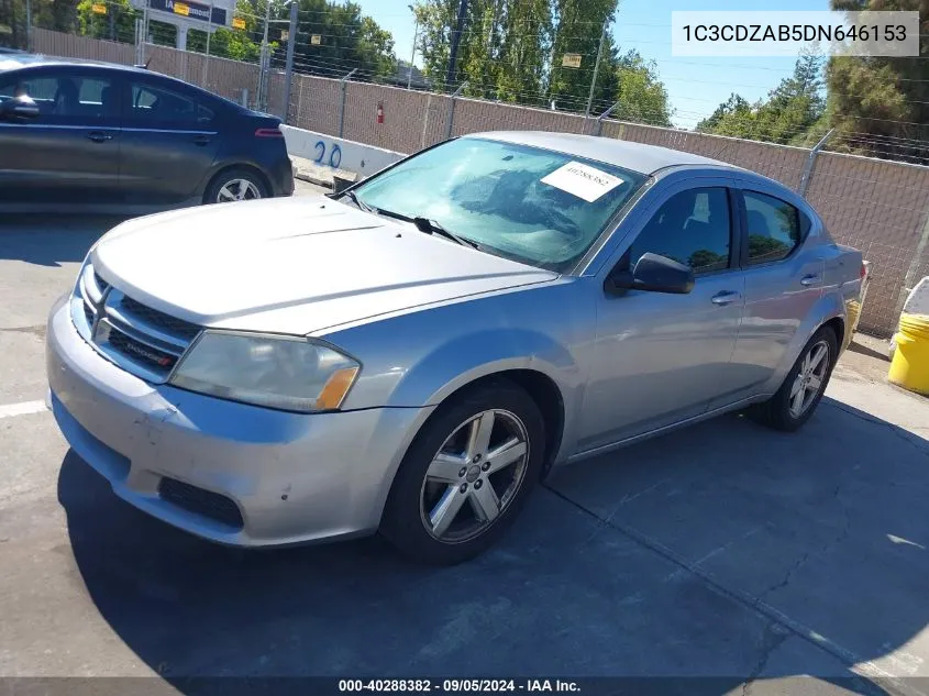 2013 Dodge Avenger Se VIN: 1C3CDZAB5DN646153 Lot: 40288382