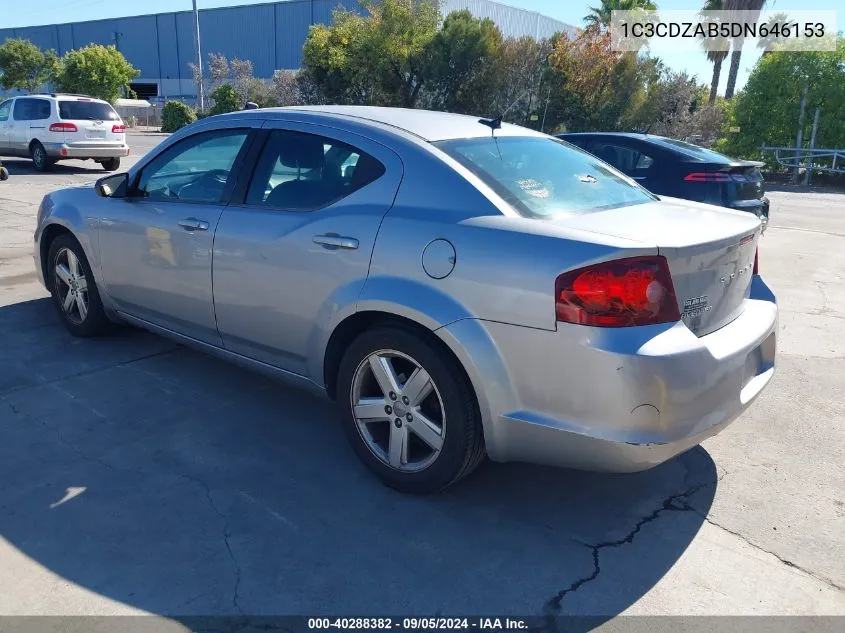 2013 Dodge Avenger Se VIN: 1C3CDZAB5DN646153 Lot: 40288382