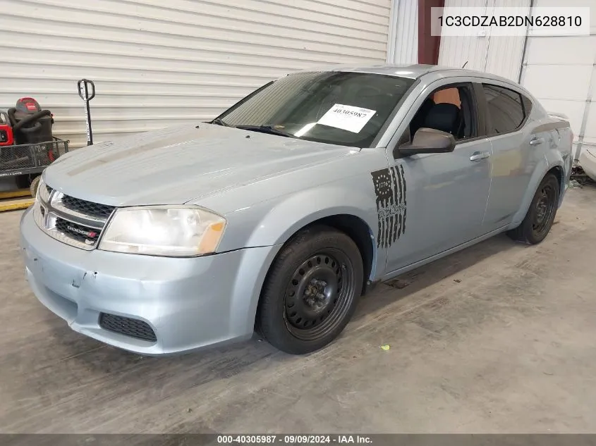 2013 Dodge Avenger Se VIN: 1C3CDZAB2DN628810 Lot: 40305987