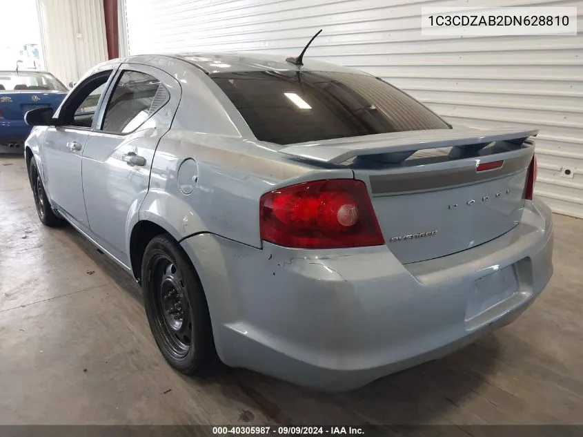 2013 Dodge Avenger Se VIN: 1C3CDZAB2DN628810 Lot: 40305987