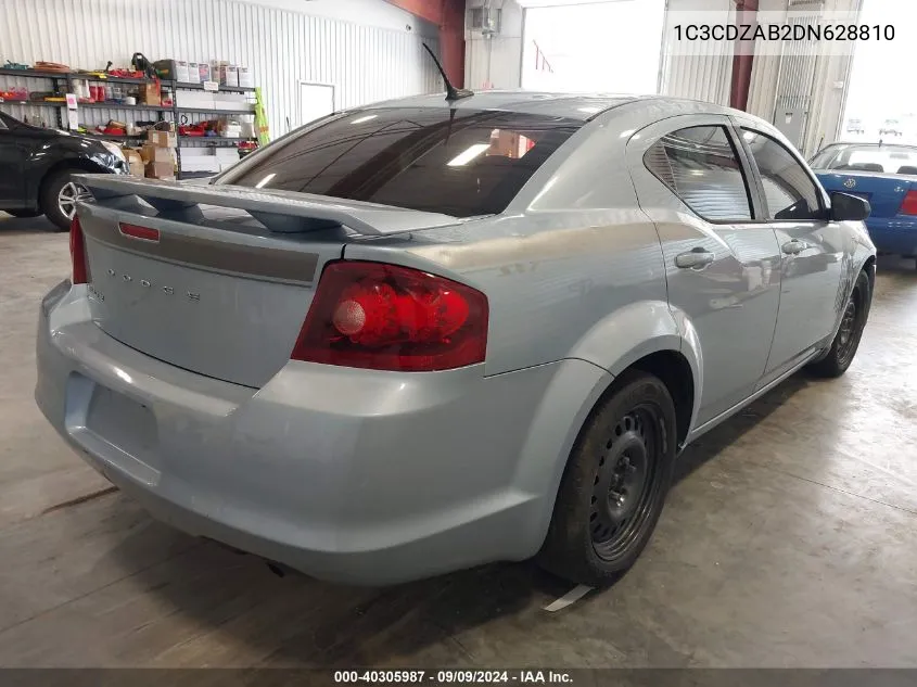 2013 Dodge Avenger Se VIN: 1C3CDZAB2DN628810 Lot: 40305987