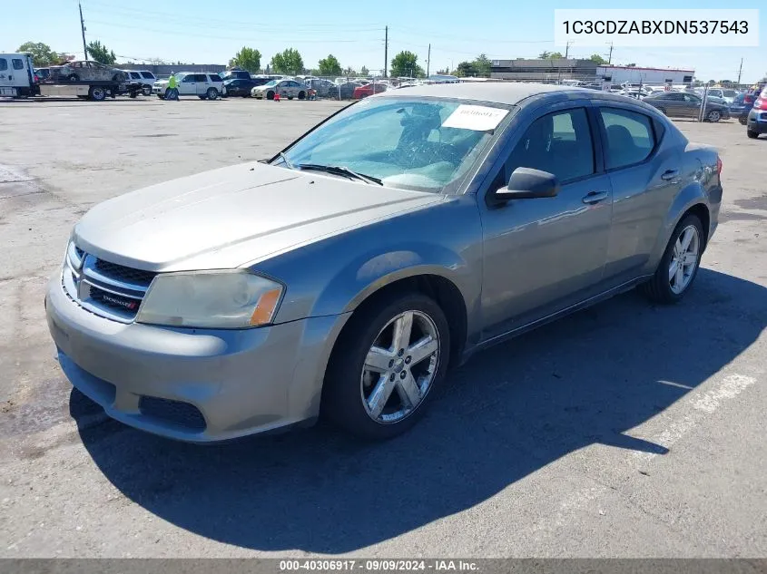 2013 Dodge Avenger Se VIN: 1C3CDZABXDN537543 Lot: 40306917