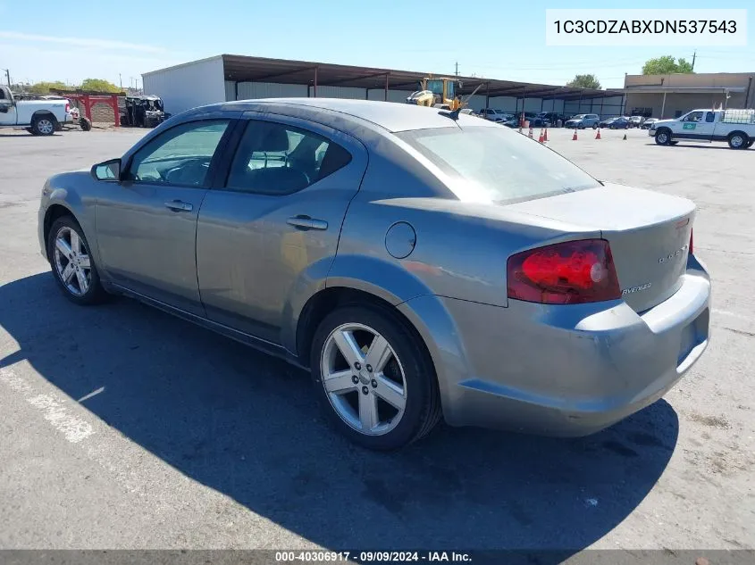 2013 Dodge Avenger Se VIN: 1C3CDZABXDN537543 Lot: 40306917