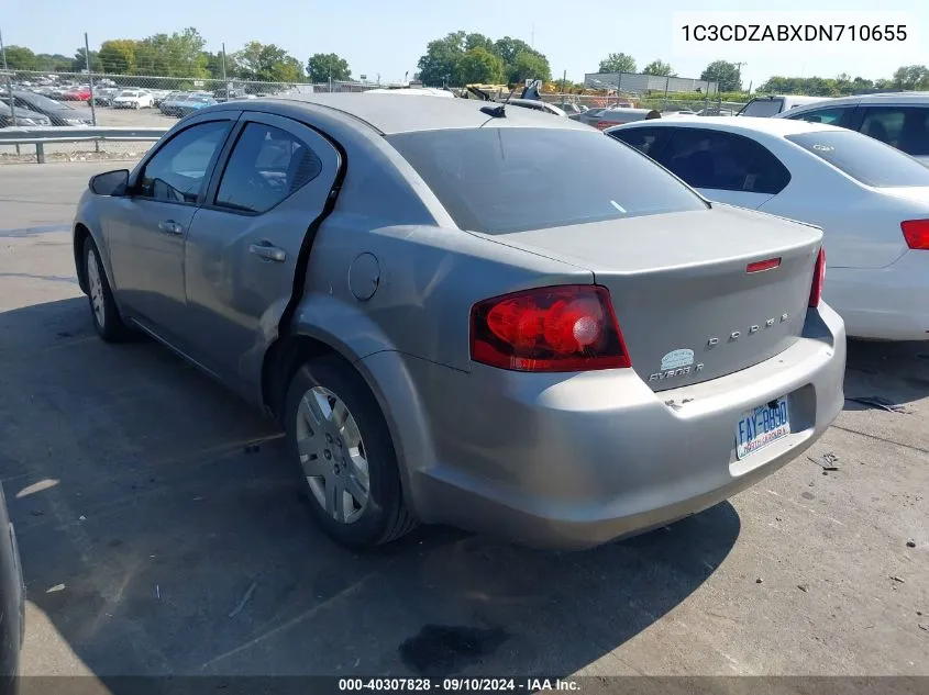 2013 Dodge Avenger Se VIN: 1C3CDZABXDN710655 Lot: 40307828