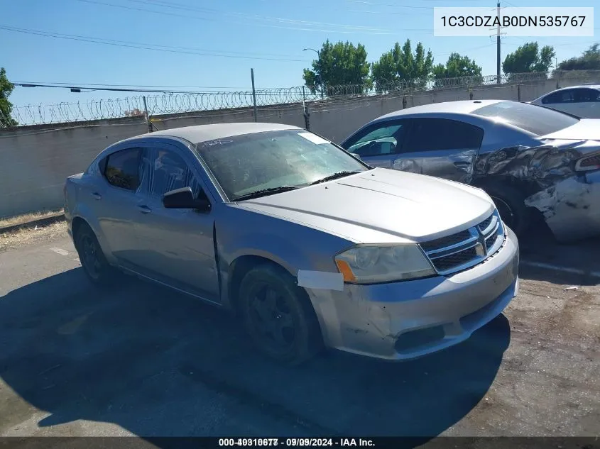 2013 Dodge Avenger Se VIN: 1C3CDZAB0DN535767 Lot: 40310677