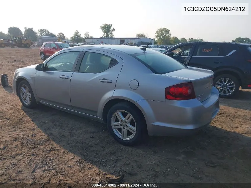 2013 Dodge Avenger Sxt VIN: 1C3CDZCG5DN624212 Lot: 40314902