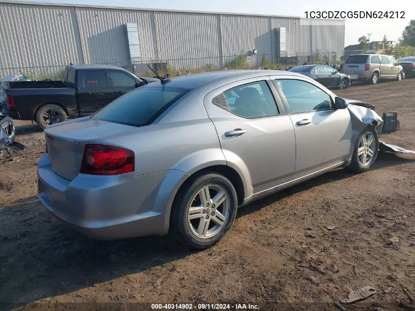 2013 Dodge Avenger Sxt VIN: 1C3CDZCG5DN624212 Lot: 40314902