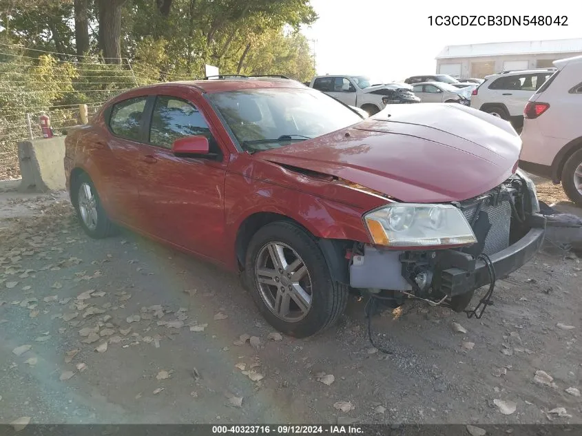 2013 Dodge Avenger Sxt VIN: 1C3CDZCB3DN548042 Lot: 40323716